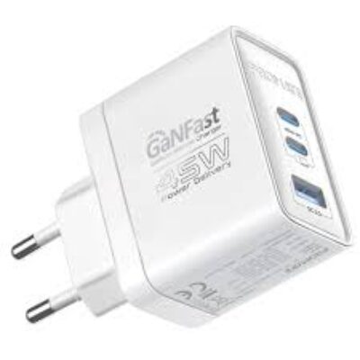 Promate GaNFast Adapter Charger 45W – White | POWERPORT-45